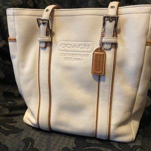 Coach Tote White